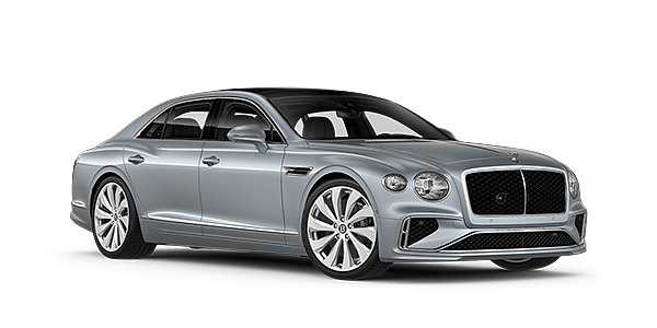 Louwman Exclusive Cars B.V. New Bentley Flying Spur sedan front three quarter in Silverlake paint