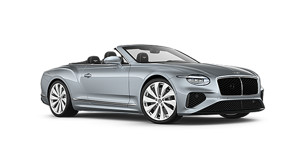 Louwman Exclusive Cars B.V. New Bentley Continental GTC convertible front three quarters in Silverlake paint