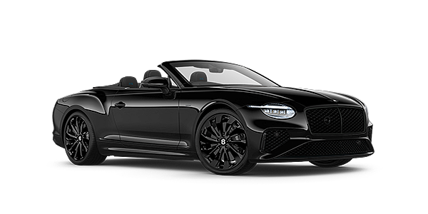 Louwman Exclusive Cars B.V. Bentley Continental GTC Black Edition convertible front three quarters in Onyx black paint
